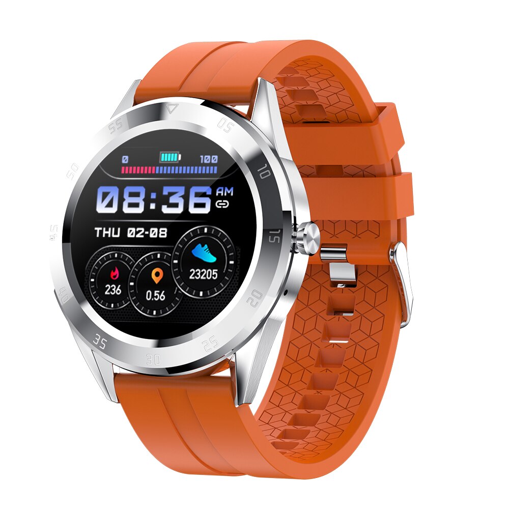 Y10 Smart Watch Bracelet Bluetooth Call Heart Rate Blood Pressure Blood Oxygen Monitoring Sports Fitness Watch Smart Bracelet: Orange Silica