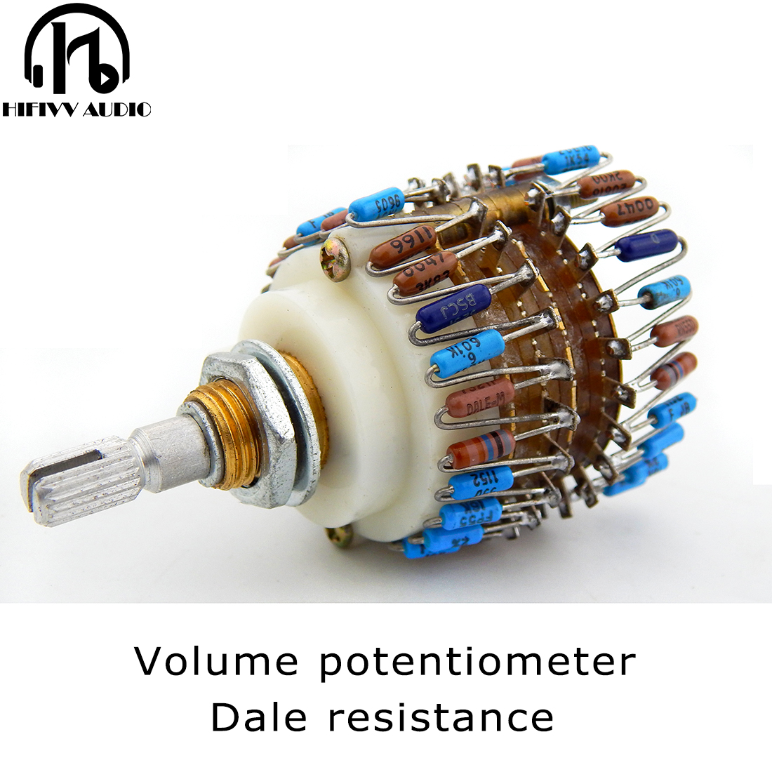2.0CH Volume Potentiometer Switch With Dale Resistor VU Meters Audio Amplifiers Control Attenuator Tube Amplifier ALPS 50K 100K
