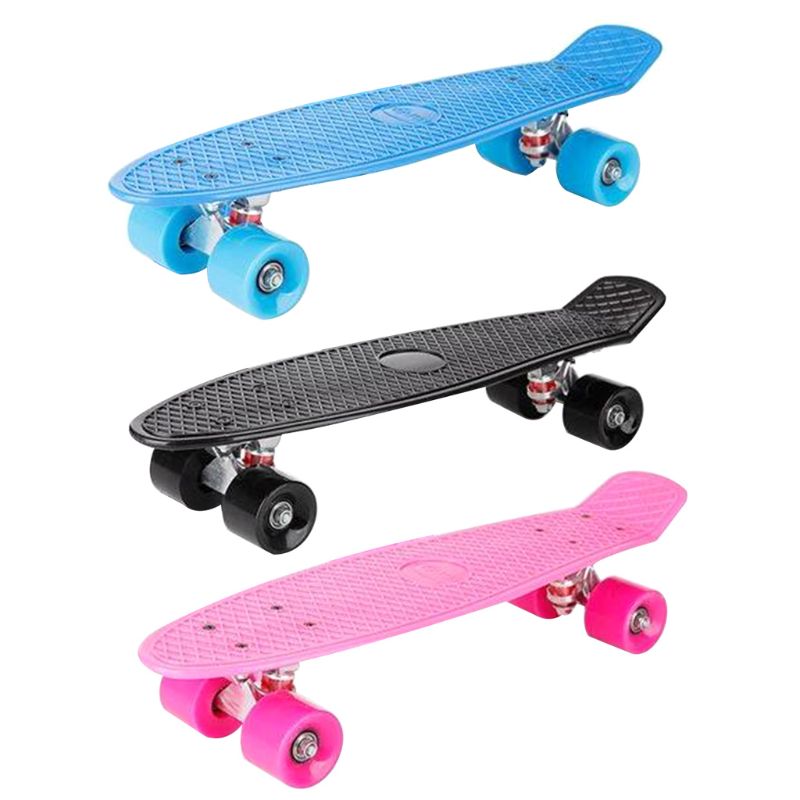 22 tommer fire-hjulet skateboard single-warp kick skate board til nybegynder drengepige