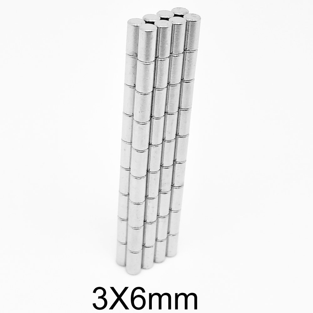 50 ~ 1000PCS 3x6 Zoeken Kleine Diameter Magneet 3mm x 6mm Bulk Kleine Ronde Magneten 3x6mm Neodymium Schijfmagneten 3*6 sterke magnetische