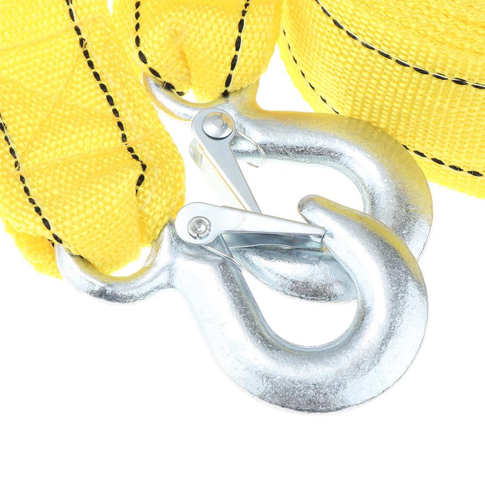 4 Meter Heavy Duty 5 Tons Car Tow Cable Towing Pull Rope Strap Hooks Van Road Recovery Eagle Hook Towing Ropes 400x4.3cm