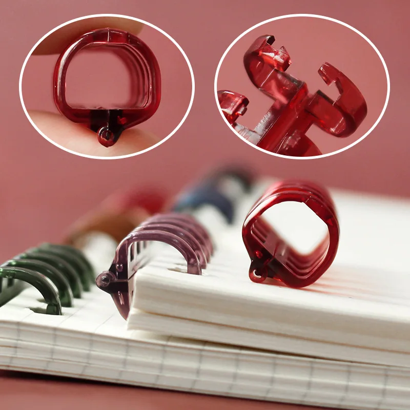 3 stk. løse blader spiralperm innvendig hengslet ringbindingsringer skrivebordskalender sirkel for kort nøkkelalbum