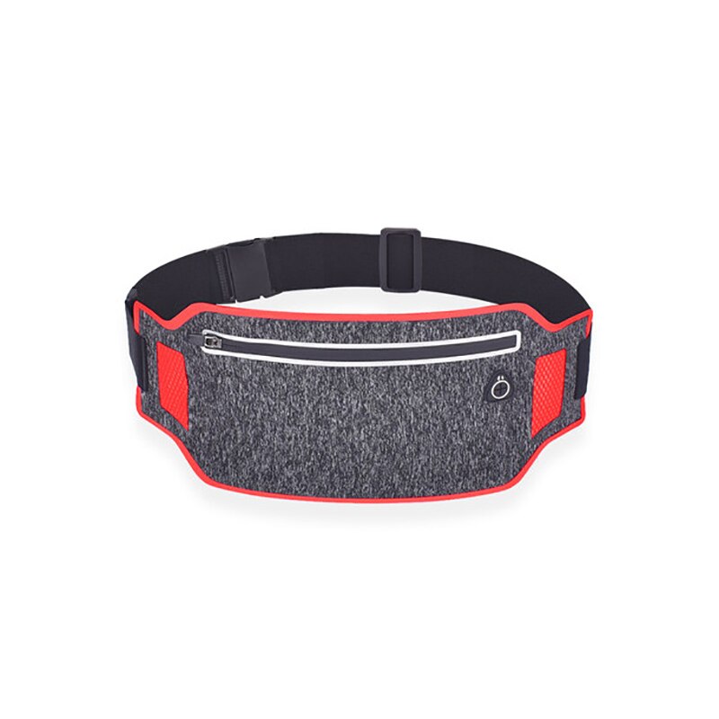 Cycling Pack Fitness Bags Multifunctional Multi-Pocket Waterproof Ultralight Waist Belt Running Sport Riding Waist Gym Bag: Red