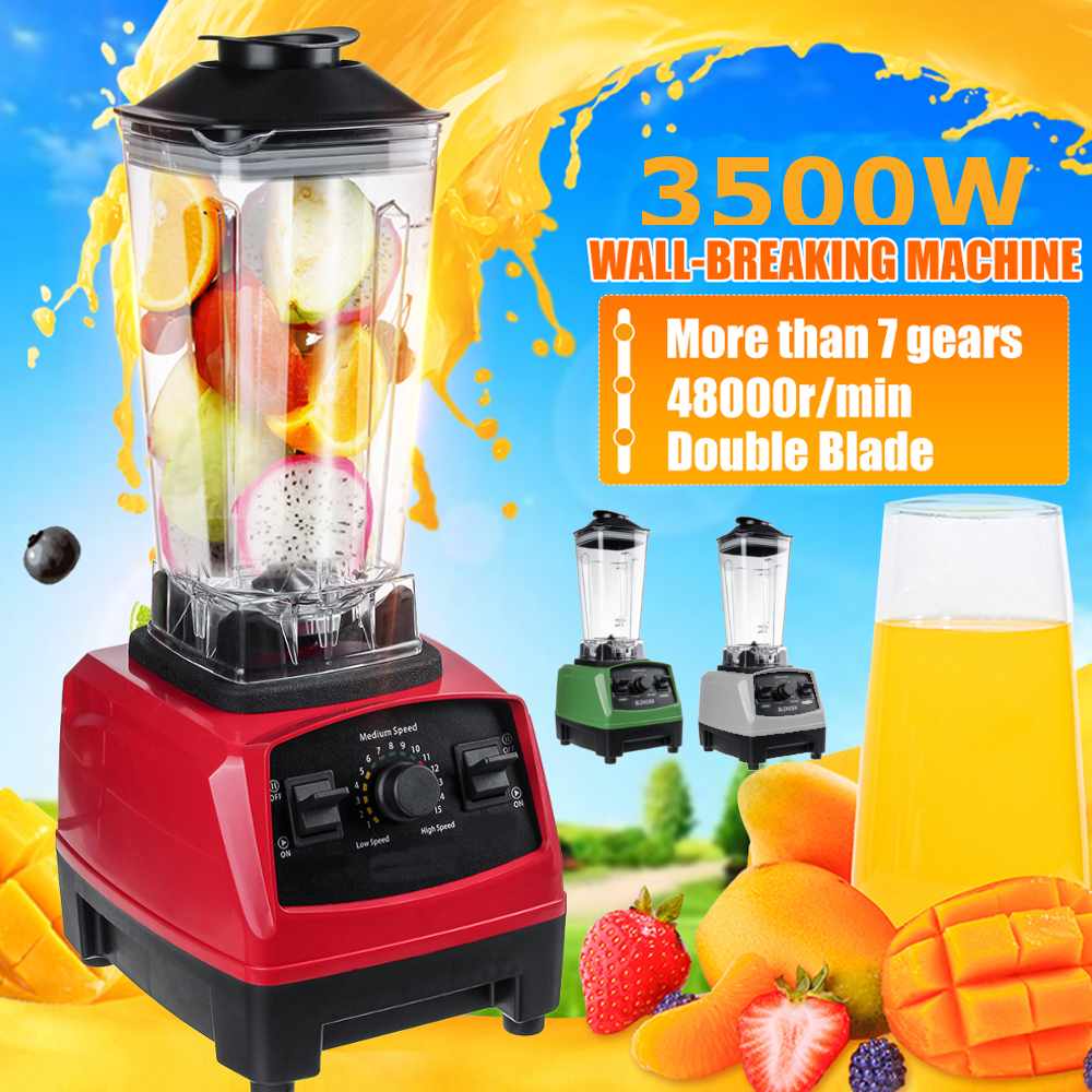 3500W 2L Smart Timer Pre-programed Blender Mixer BPA Free Juicer Food Processor Ice Smoothies Crusher 110V 220V