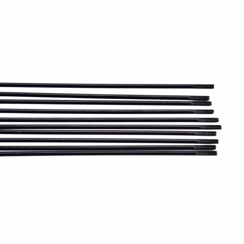 10 stk sykkel sykkeleiker  + 12mm nipler 170 ~ 286mm ståleiker 14g