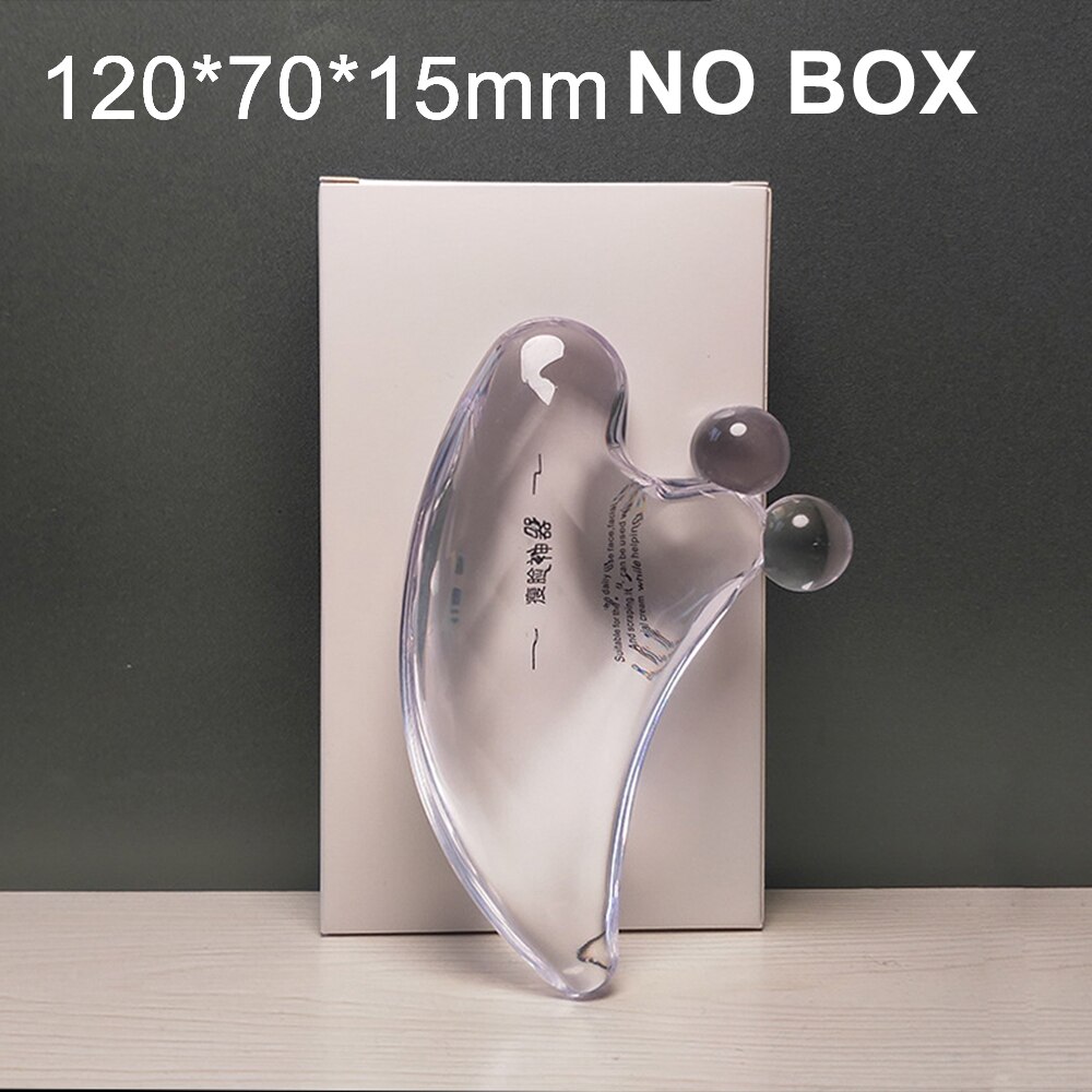 Herramienta de cuidado de masaje de estiramiento facial, tablero raspador Gua Sha adelgazante para cuerpo, brazo, pierna, belleza, 12x7,5: Two Beads