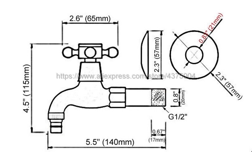 Wall Mount Garden Washing Machine Water Tap Black Oil Rubbed Brass Faucet Bibcocks Cold Water Tap Nav111