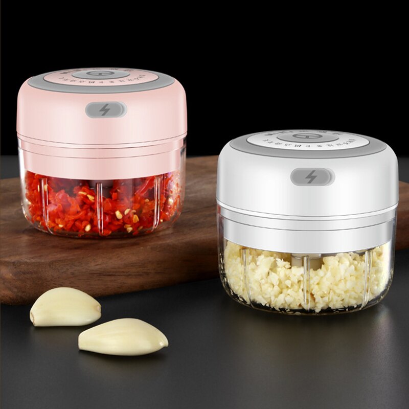 Smart Electric Garlic Press Vegetable Food Chopper Grinder Masher 100/250ml Rechargeable Meat Garlic Grinder Choppers Presser