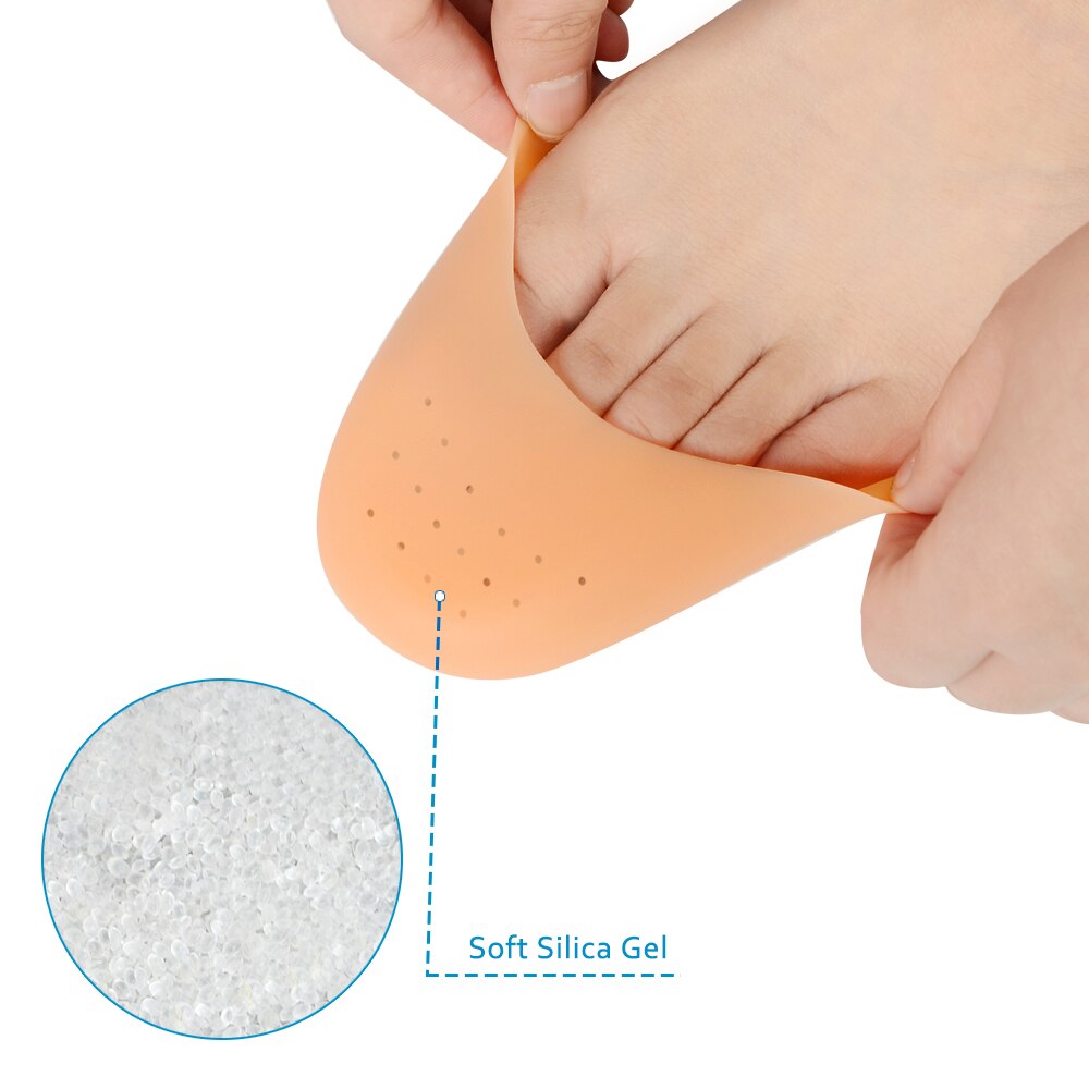 Sunvo-almohadillas de Gel de silicona para puntos de baile, Protector de punta de pie para Ballet, suela con agujero transpirable, insertos absorbentes de golpes