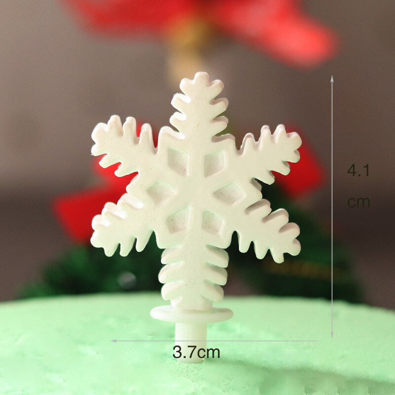 Kerst Cake Ornament Insert Card Plug-In Oude Man Schoenen Slee Sneeuwvlok Bakken Decoratie Herten Kerst: Snowflake