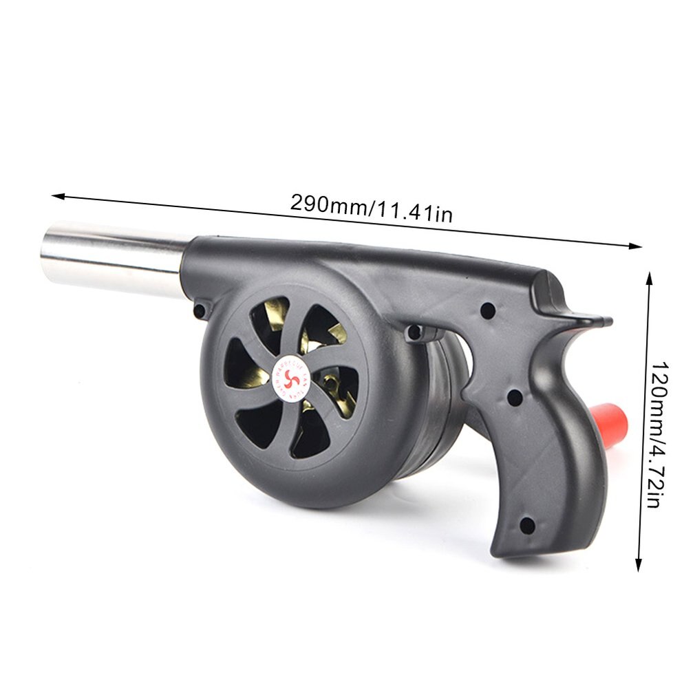 Large Outdoor Hand-Cranked Combustion Blower Manual Barbecue Picnic Camping Fire-supporting Hairdryer Outdoor BBQ Cooking