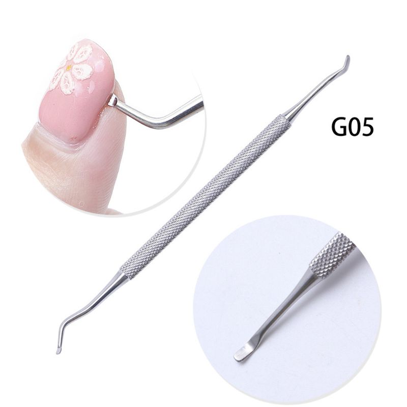 7 Style Dual End Ingrown Toenail File Spoon Nail Groove Correction Lifter Cleaner Cuticle Remover Pusher Pedicure Tool Foot Care: 5