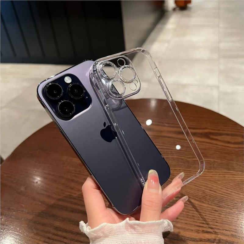 Voor iphone 15 Pro Case iphone 11 12 13 mini 14 15 16 Plus 16 Pro Max Cover Camera Bescherming Clear siliconen Case iphone 15 Pro