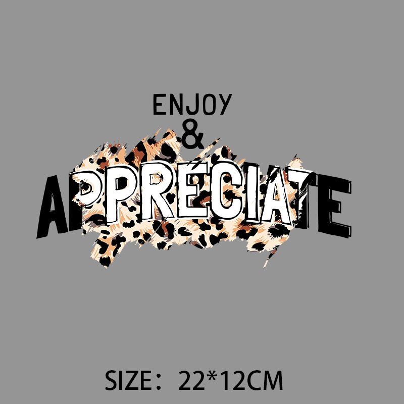 Leopard prints Stickers on Clothes Iron-on Transfers Patches for Kids Clothing Jacket Thermal Transfers Decals Patch: KK571-3