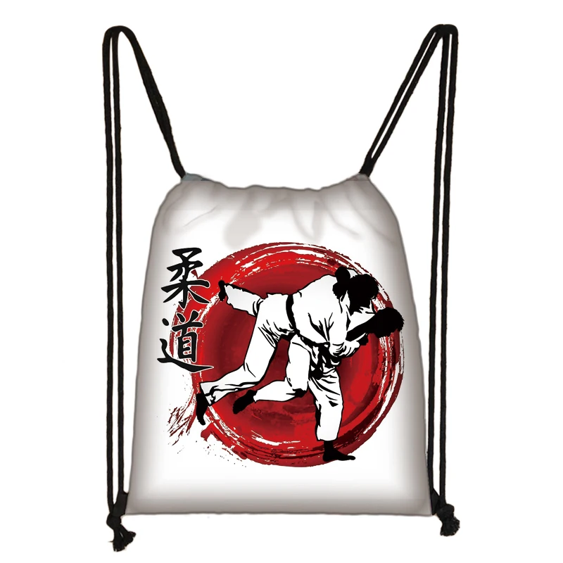 Fajne Martial Taekwondo/kocham Judo/torba ze sznurkiem chłopcy dziewczęta moda torby do przechowywania plecak dla nastolatków mężczyzna plecak podróżny: skdrd16
