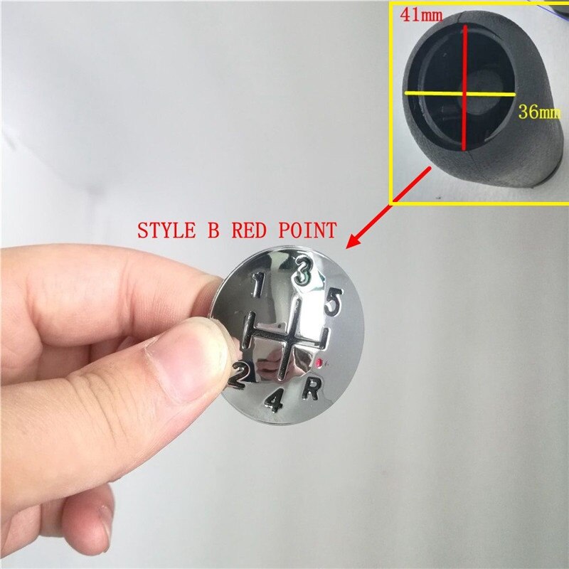 5 Speed Car Gear Shift Knob Head For RENAULT CLIO MK3 3 III MEGANE MK2 SCENIC MK2 Cool Automatic Handle Ball Stick Lever: STYLE-B RED