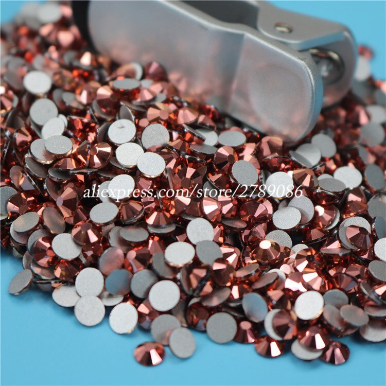 1440 pcs Rose Gold SS16 Niet Hotfix Kristallen Steentjes Voor Nail Art Decoratie Plaksteen Lijm Op Strass Stenen DIY Ambachten kledingstukken