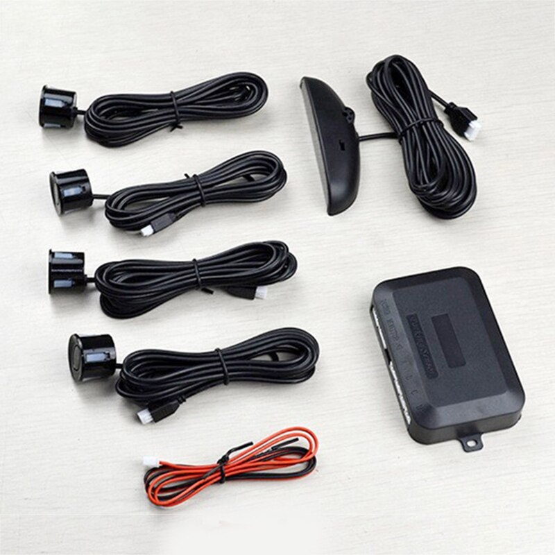 Smart Parktronic For Cars LED Display Detector System Backlight Reverse Parking Radars Monitor With 4 Sensors