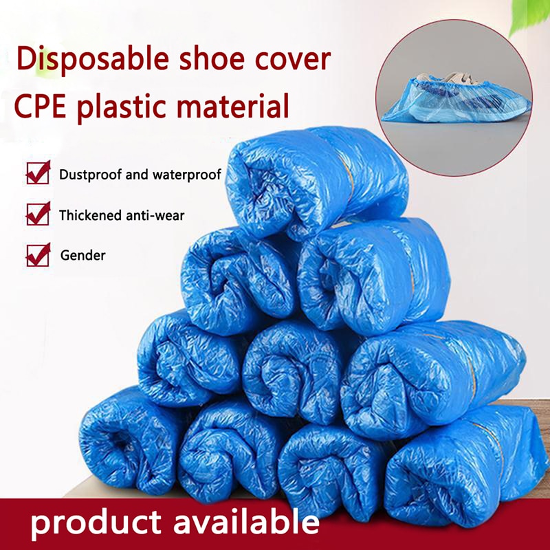 Fundas desechables de plástico para zapatos, impermeables, previenen la humedad de las botas, calzado a prueba de polvo para el hogar, 100/200/300 Uds.