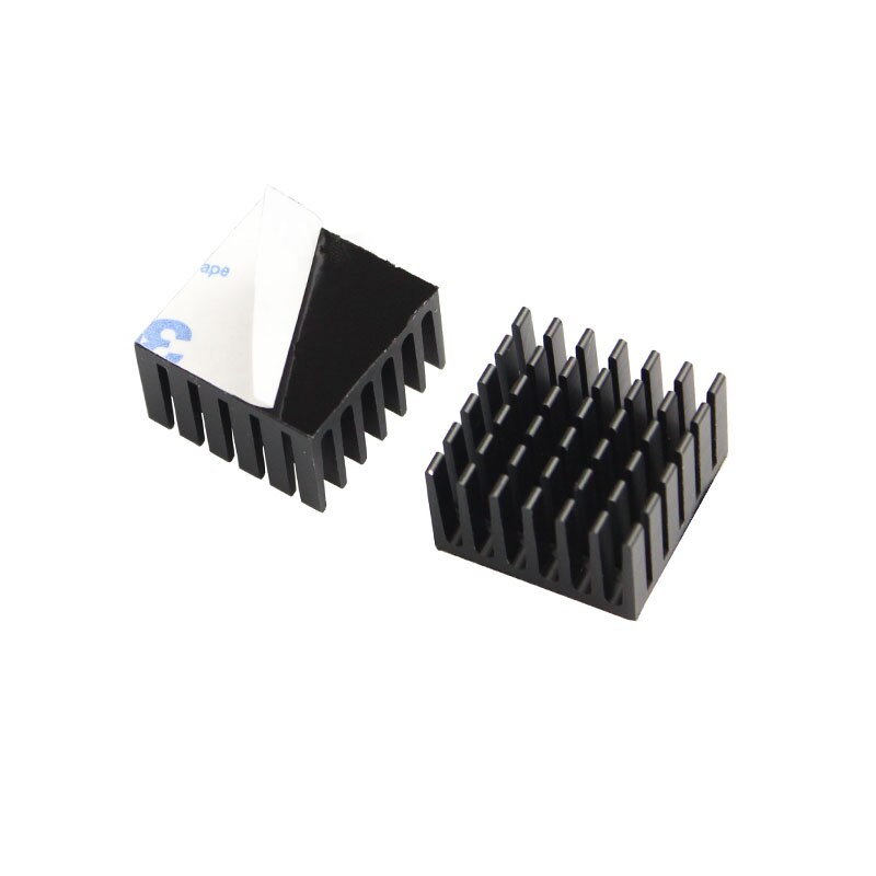 10 Stuks Ic Chipset 25Mm X 25Mm X 15Mm Chip Radiator Aluminium Heatsink Zwart