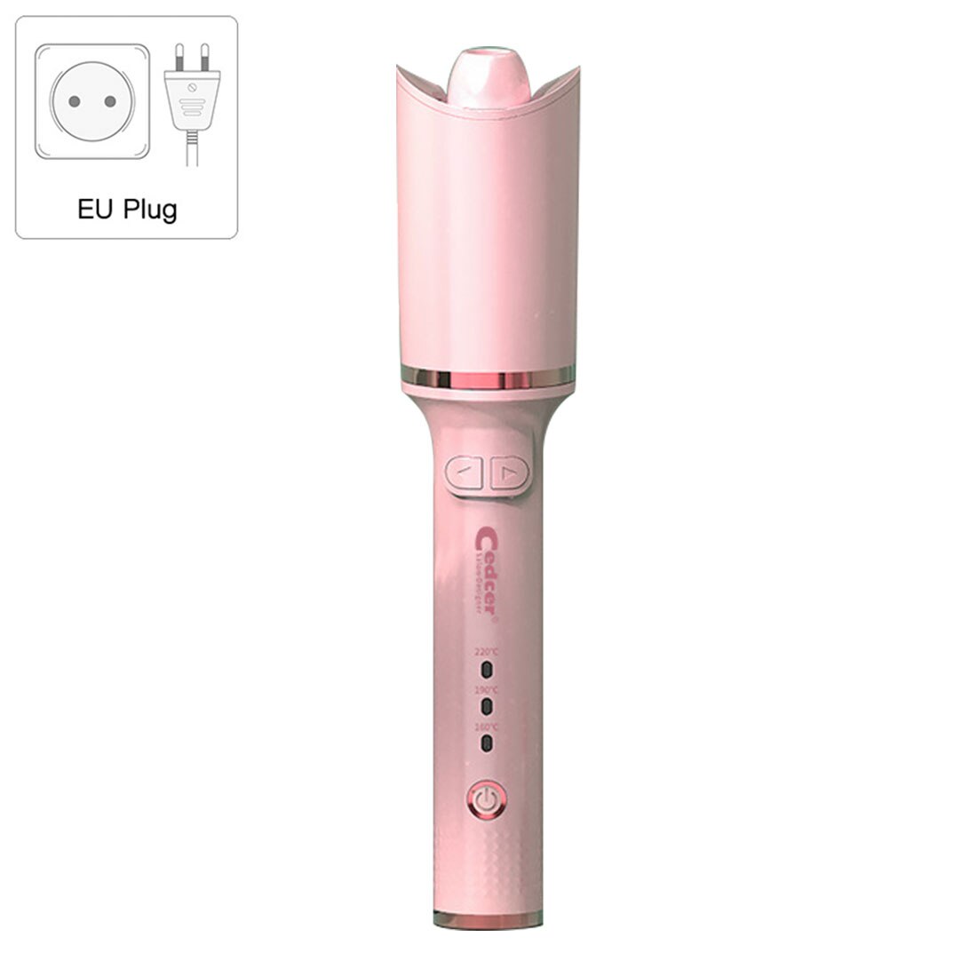 Fer à friser automatique Air bigoudi céramique rotatif Air bigoudi Air Spin Curl Auto cheveux bigoudi outil de coiffure: Pink With box / UK
