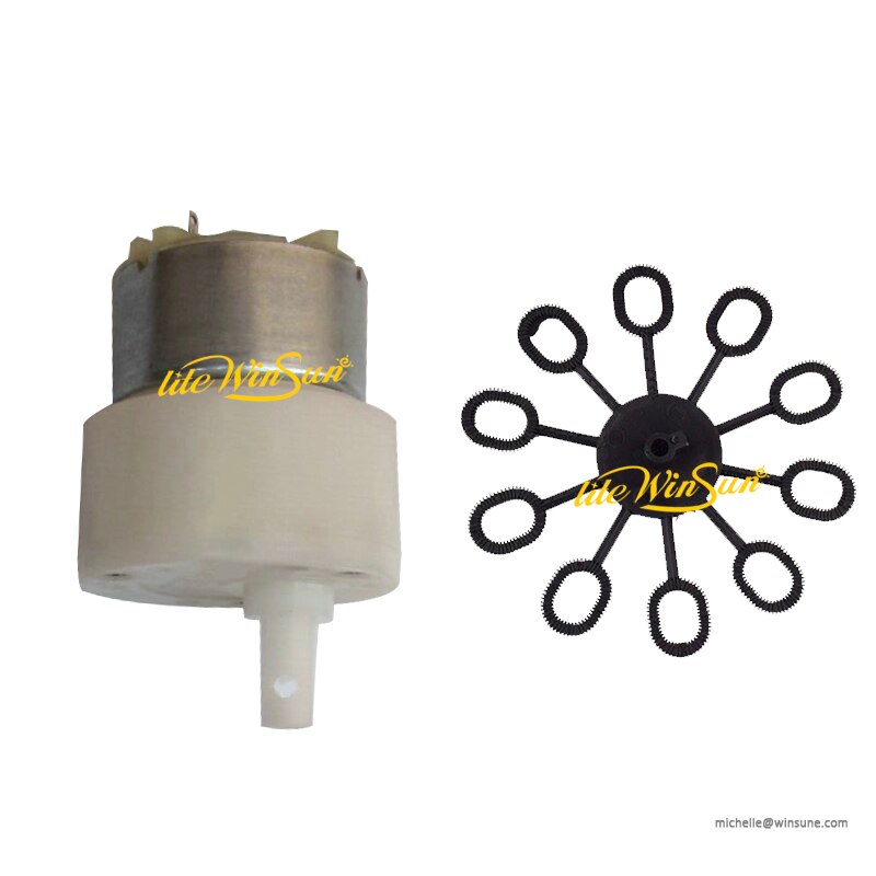Stage Bubble Machine Motor 12V DC RPM 45R Metal Motor Plastic Motor Impeller Replace Spare: 1xWhite set