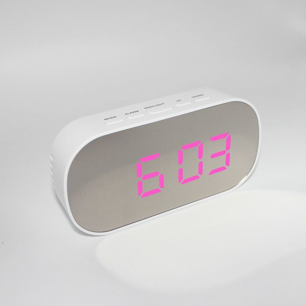 Led Alarm Clock Digital Child Luminous Electronic Table Clock Digital Clock for Room Clock with Temperature: red