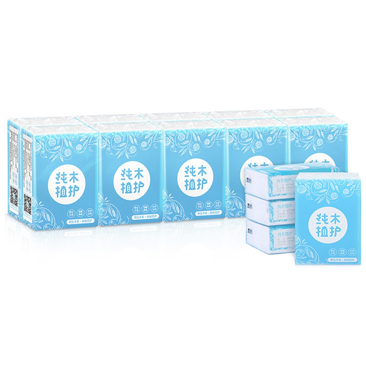 10 Pack Mini Portable Handkerchief Paper Pocket Tissue 3-ply Wood Pulp Travel Tourism Paper Tissue 8 Sheets