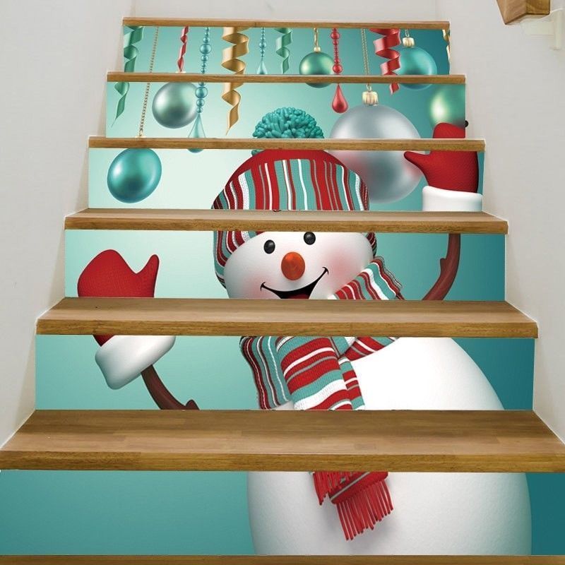 3D schody naklejka naklejki na schody rodzina schody pion dekoracje papier ścienny boże narodzenie dekoracyjne ozdoby robić domu: 2
