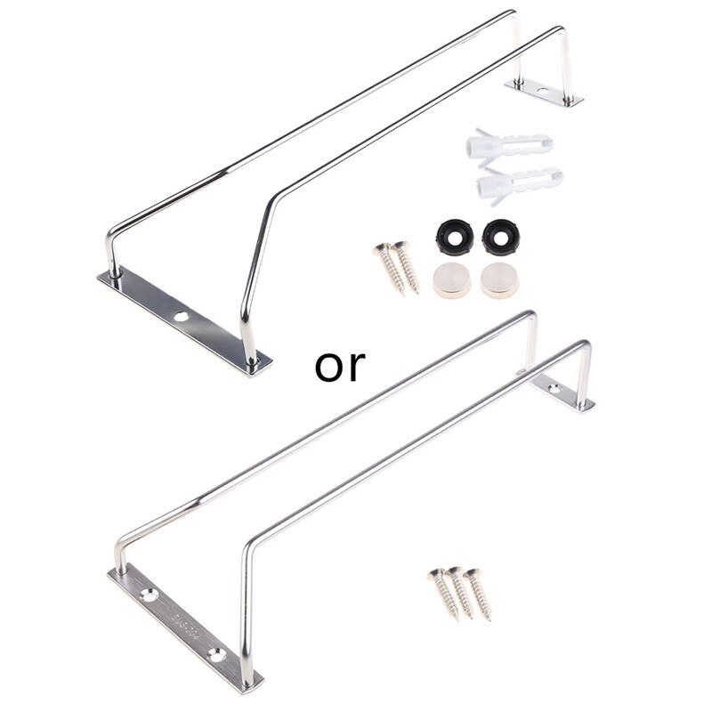 27/35 cm rack de vidro de vinho pendurado stemware suportes barra sob armário casa: 27cm