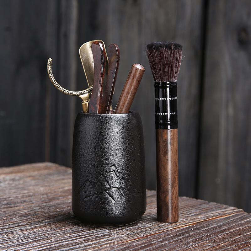 Ceramic Tea Ceremony Six Gentlemen Kung Fu Tea Accessories Black Sandalwood Tea Set Tea Making Tool Tea Clip Tea Needle: color6