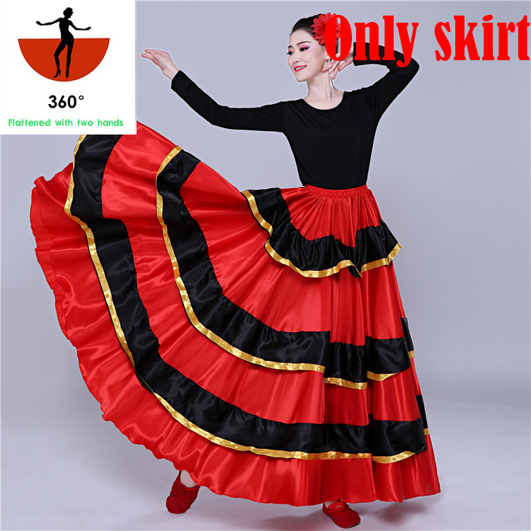 Neue Spanisch Flamenco Felsen Stierkampf Bauchtanz Kleid Kostümich Bühne Leistung Party verrotten Felsen Frauen Weibliche Kleidung DL5157: 360 Grad