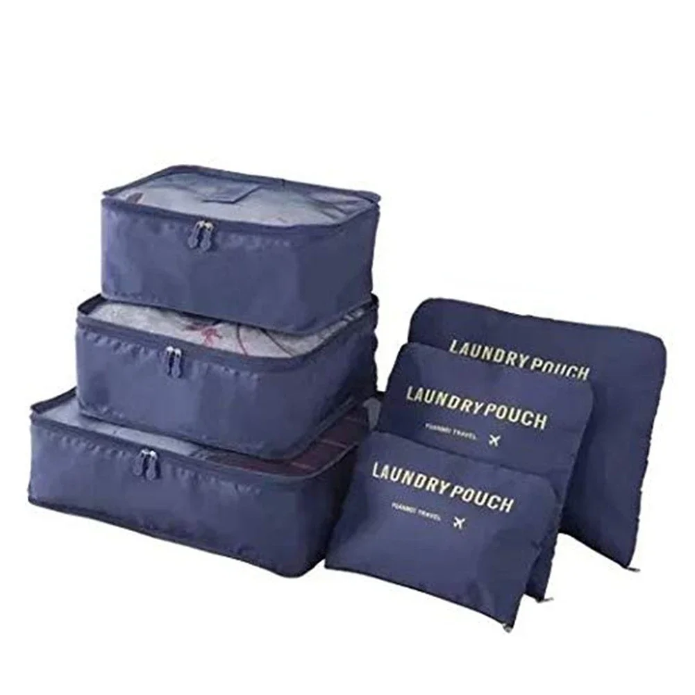 8/7/6 Stuks Set Reisorganisator Opbergzakken Koffer Verpakking Cubes Set Koffers Draagbare Opvouwbare Bagage Kleding Schoen netjes Pouch: MULTI