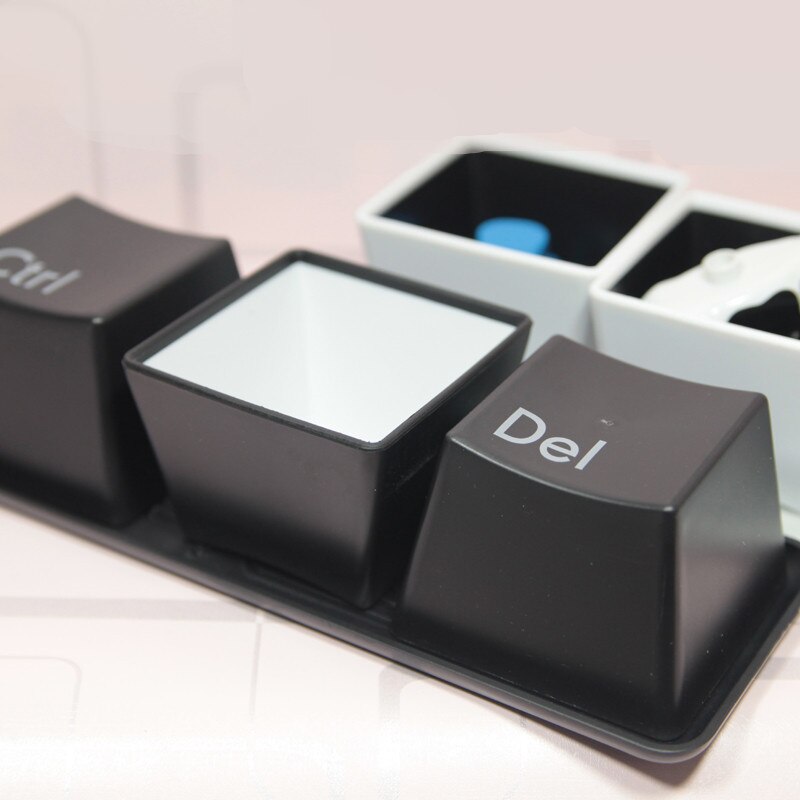 3pcs/Set Keyboard Cups With Tray Ctrl ALT DEL Mug Tea Milk Cup Container Tea Set Keyboard Coffee Cup Taza