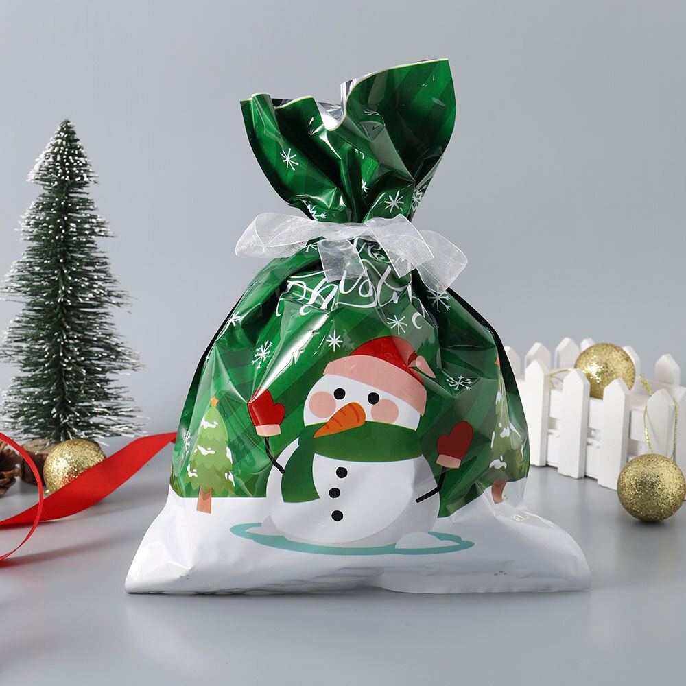 Christmas Sacks Reusable Drawstring Wrap Party Bags Storage Christmas Decorations for Home