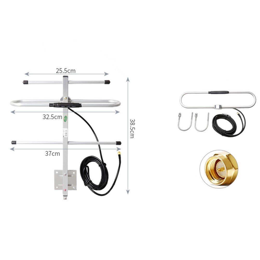433mhz UHF Yagi Antenna 6dBi SMA Male Connector Cable RG58 Outdoor Antenna Long Distance Communication