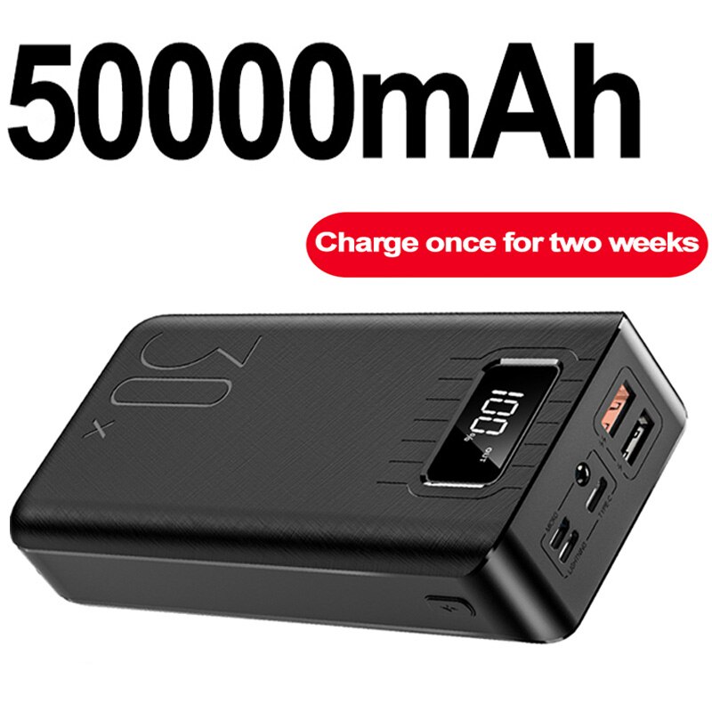 50000 MAh Handy, Mobiltelefon Energie Schnelle Ladung Handy, Mobiltelefon Energie LED-anzeige Tragbare Externe Batterie Ladegerät Geeignet für Alle Smartphones