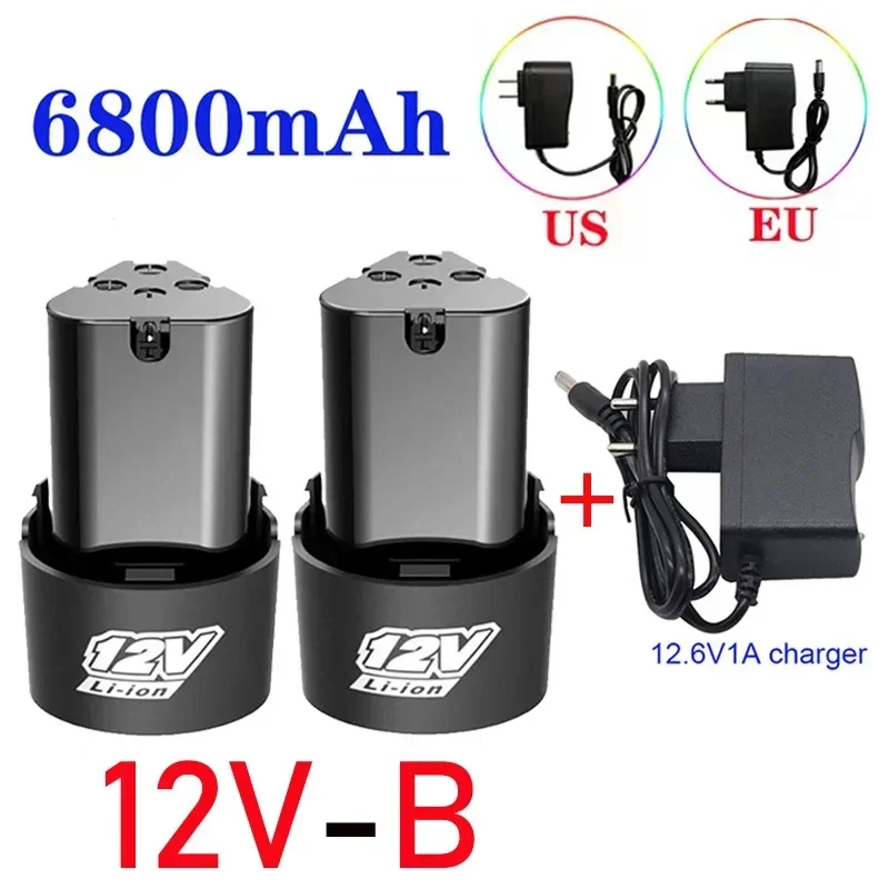 100% Original 12V 6800mAh Universal Rechargeable Battery For Power Tools Electric Screwdriver Electric drill Li-ion Battery: other