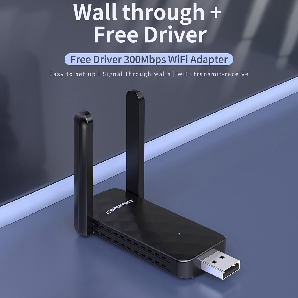 COMFAST CF-827F 2,4G 300Mbps Drahtlose Netzwerk Karte WIFI Erhalt Adapter hoch Energie USB Empfänger Netzwerk Karte