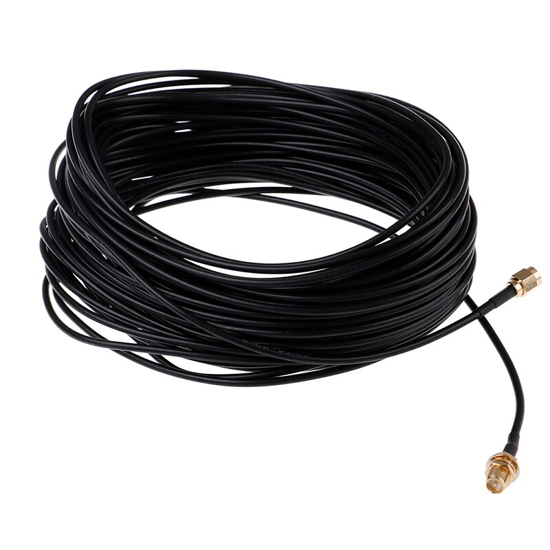 20m Pure Copper Gold Plated Cables Male to Female Antenna RG174 RP-SMA Extension Cable Wire WiFi Wi-Fi For Router Wlan