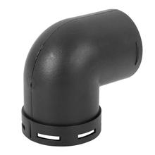Connecteur de sortie coudé en plastique noir pour conduit d'air , 60mm, pour chauffage de voiture