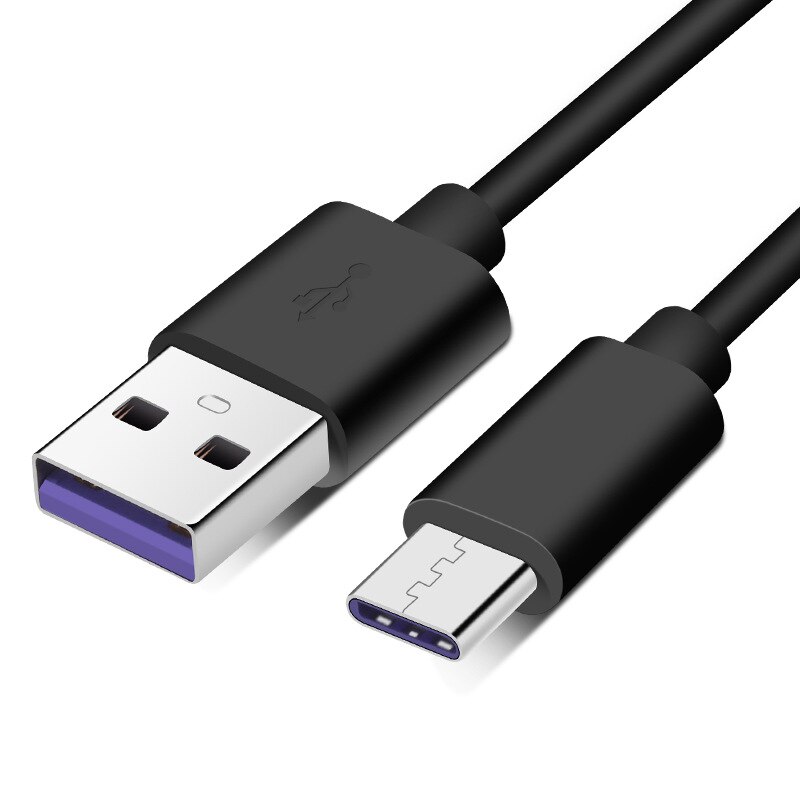 Data 5A Super Fast Charger USB C Cable for Huawei P30 P20 Lite Xiaomi Mi 9 8 Quick Charge 3.0 Type C Charging for Samsung S10 9: Black / 1m