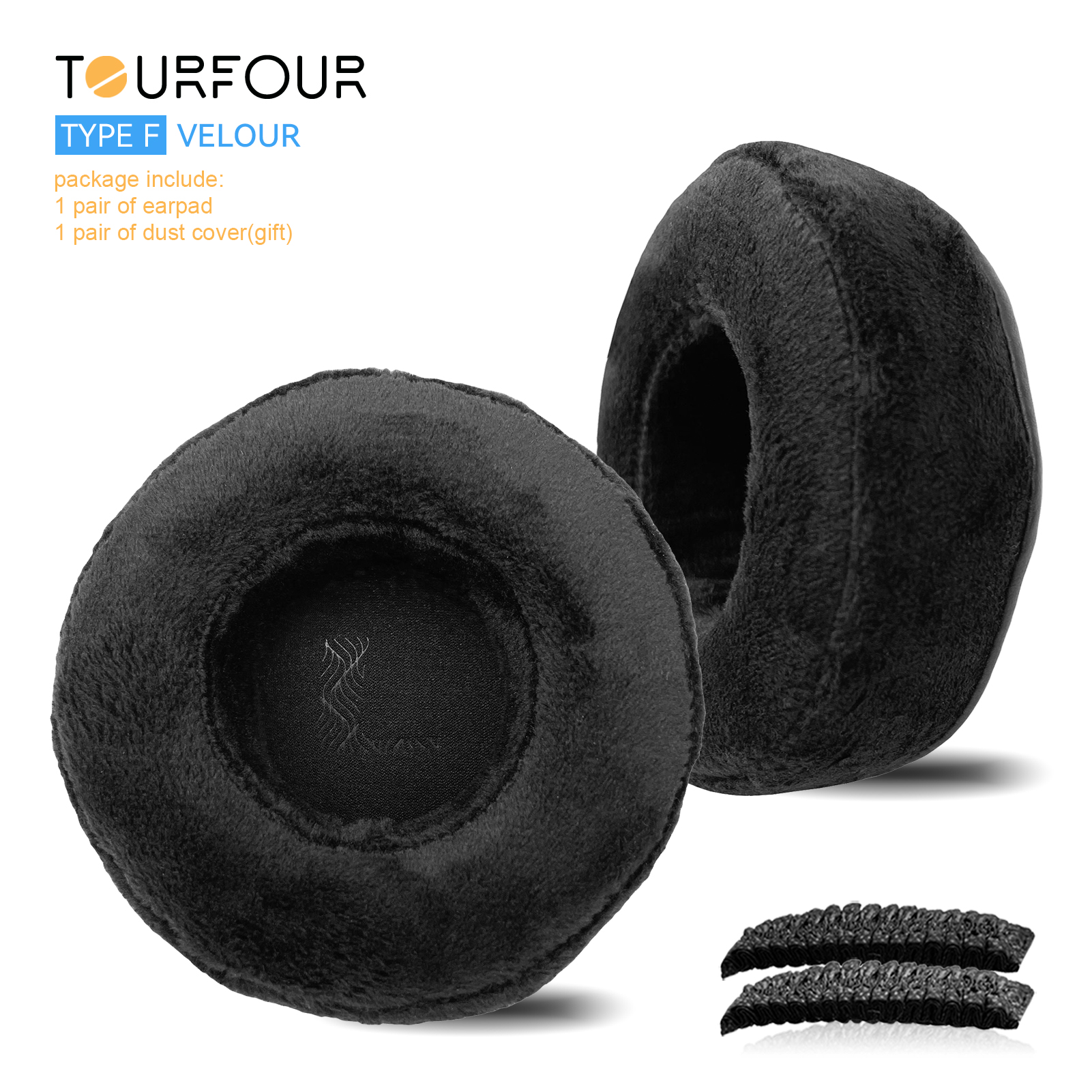 Zamienne Earpads TOURFOUR robić Fostex T20RP MK3,T40RP MK2,T50RP MK3 słuchawki poszewka na poduszkę nauszniki zestaw słuchawkowy: czarny