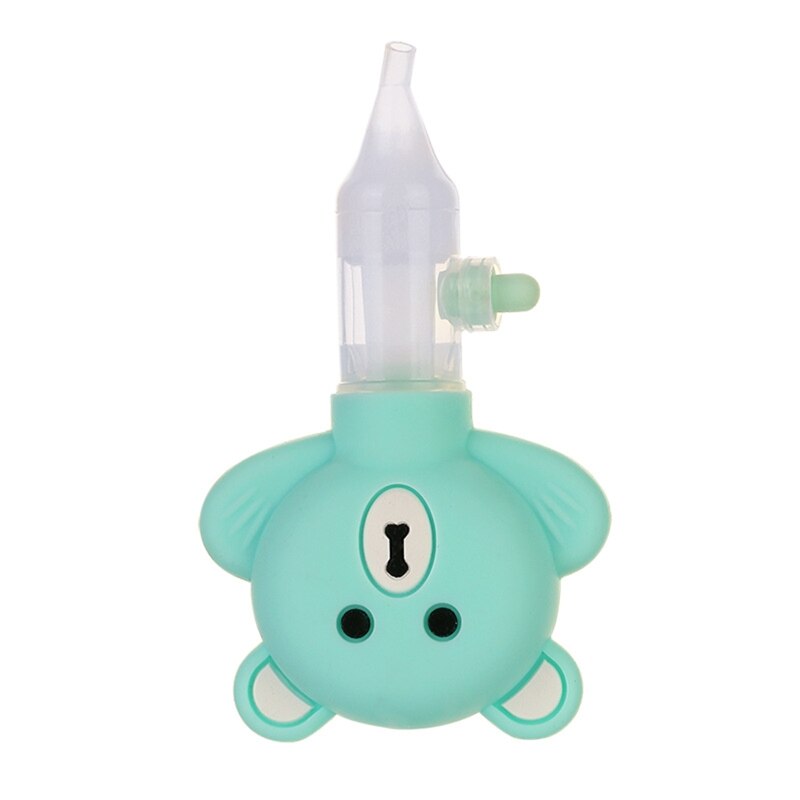 Kids Vacuum Suction Sniffling Equipment Cartoon Bear Silicone Baby Safety Nose Cleaner Newborn Nasal Aspirator