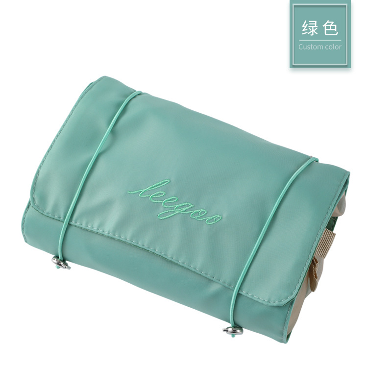 4 In 1 Detachable Makeup Bag Women Zipper Mesh Large Capacity Cosmetics Pouch Foldable Portable Travel Wash Storage Bag: Blue