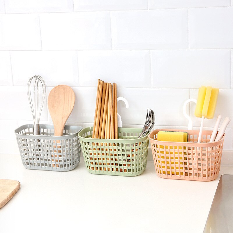Wbbooming 360 graden draaibare plastic opbergmand keuken badkamer bureaublad kruiden multifunctionele douche opbergzak