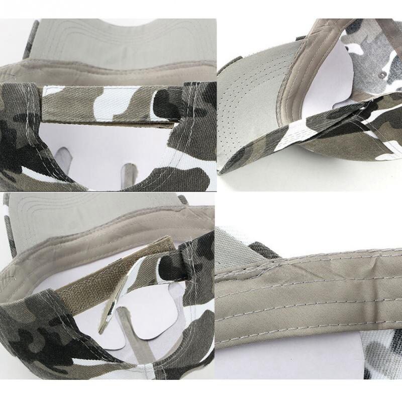 Snow Camo Baseball Cap Adjustable Unisex Army Camouflage Camo Cap Casquette Hat Baseball Cap Men Women Casual Desert Hat