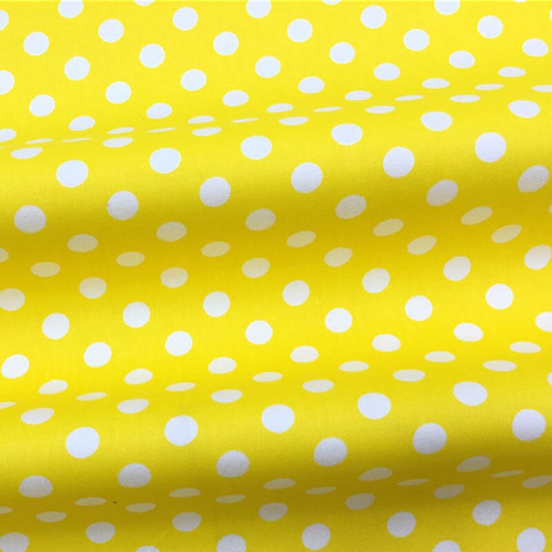 160 cm * 50 cm katoenen doek GROEN GEEL KASTANJEBRUIN polka dot 0.8 cm stoffen voor DIY beddengoed handwerk tafelkleed quilten patchwork craft