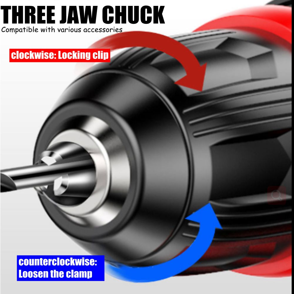 Brushless Cordless Wrench Drill Socket Electric Screwdriver Electric Drill Hammer Rechargeable Home Garden Woodworking 48V 6000M