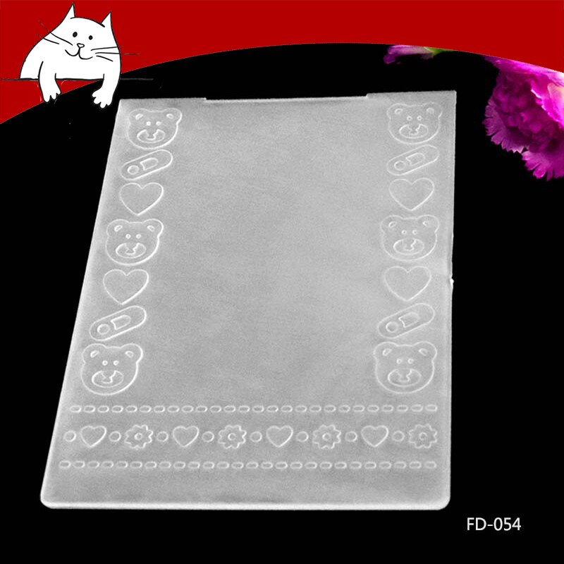 Dossier de gaufrage en plastique, pour la fabrication de cartes, papier de Scrapbooking, fournitures de décoration artisanale bricolage: FD-054